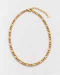 PARLX Figaro Chain Necklace in champagne gold tone on light concrete — existing render with standardized catalog styling