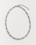 PARLX Figaro Chain Necklace in polished steel on light concrete — existing render with standardized catalog styling