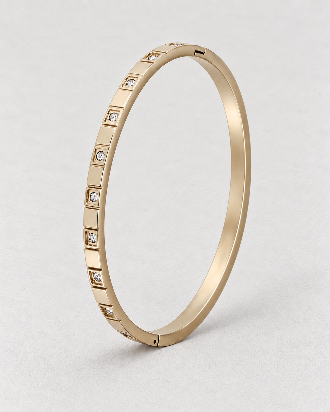 PARLX Pavé Cuff in champagne gold tone on light concrete — supplier-referenced rendering