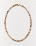 PARLX Twisted Chain Necklace in champagne gold tone on light concrete — existing render with standardized catalog styling